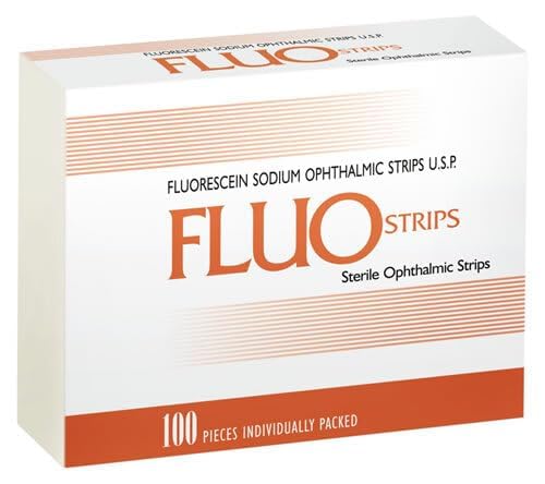 100 PCS Fluorescein Ophthalmic Strips, Flou Bio Glo Fluorets Opticians Veterinary Strips, Ophthalmic Fluoro Touch Strip, Fluorescein Sodium Test Strip for Home & Hospital by Sport World Vision