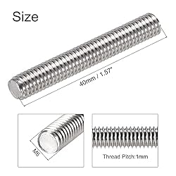 uxcell 10Pcs M6 x 40mm Fully Threaded Rod 304