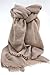 YOBOKO Womens Fashion Long Scarf Linen-Cotton Beautiful Pure Color Soft Scarves,Breathable & Comfortable Super Large Size Shawl Wrap for Outside/Beach, 200 X130 CM (Khaki)