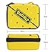 D DACCKIT Case for Pokemon Trading Cards, Fits Up to 400 Cards, Card Holder with Hand Strap & Carabiner - Lightning Yellow