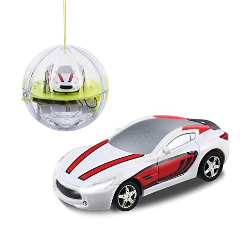 haomsj Remote Control Car 2.4G Mini RC Cars in Crystal Ball Pocket Racers Cars RC Toys for Kids Boys and Girls with LED Lights 1/58 Scale