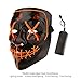Halloween Scary Mask LED Light Up Masks Adult (Orange)