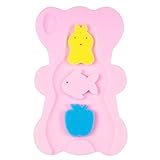 BEWAVE Comfy Baby Bath Sponge Cushion Anti Bacterial and Skid Proof Bath Mat (Pink)