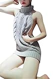 Lovaru Women's Fashion Sexy Turtle-Neck Tied Pullover Jumper Sweater Backless