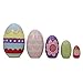 BestPysanky Set of 5 Ukrainian Style Easter Eggs Wooden Nesting Dolls 5 Inches