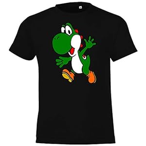 T-shirt met korte mouwen van Yoshi Mario-motief voor jongens en meisjes