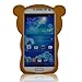 I Need 3D Cartoon Lazy Relax Bear Soft Silicone Case Cover for Samsung Galaxy S4 S Iv I9500 with 3D Stylus Pen (BROWN)