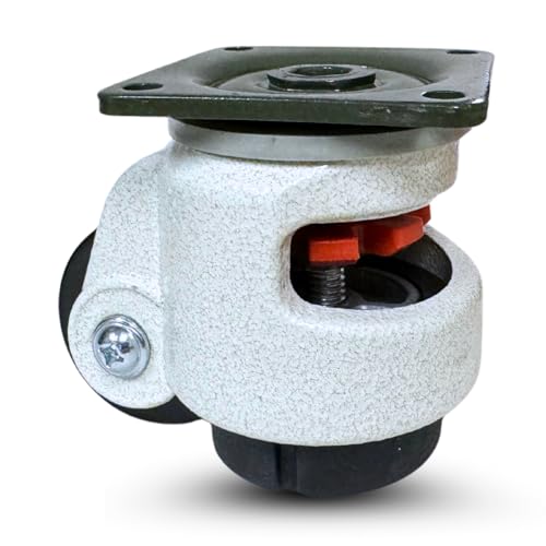 CasterHQ Retractable Leveling Machine Casters 4 Pack 2,400 lbs Per Set Premium Quality
