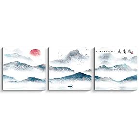 Wall26-3 Panels Canvas Wall Art-Mountain Landscape for Living...