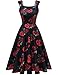 DRESSTELLS Women's Bridesmaid Vintage Tea Dress V-Neck Prom Party Swing Cocktail Dress