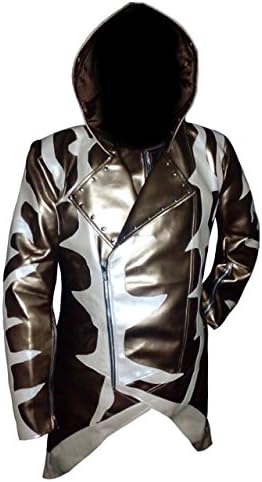 Zaan Leathers New Assassin Creed White Brown Coat - New Arrival (XXXL)