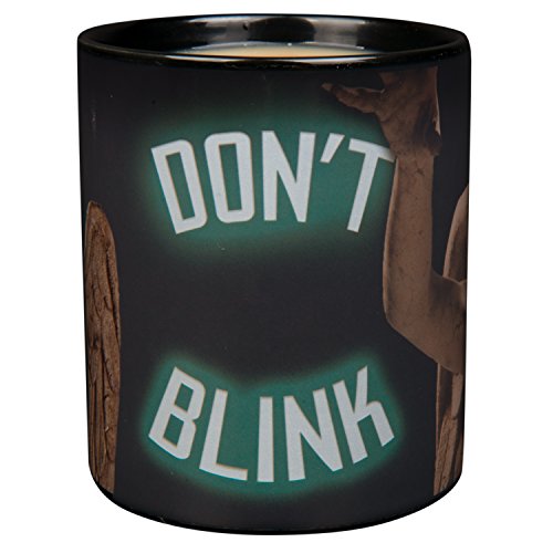 Doctor Who Heat Reveal Ceramic Coffee Mug - Don't Blink Weeping Angel Design Activates with Heat