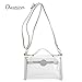 CHARMINER Clear Cross-Body Messenger Shoulder Bag, Adjustable Strap Handbag-NFL Stadium Approved Clear Purse