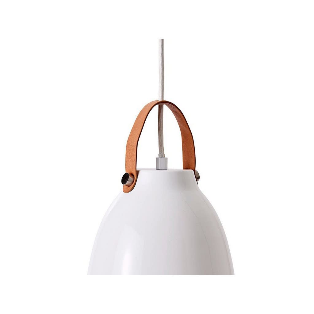 Dyberg Larsen Copenhagen Hanging Pendant Light, 19.5 cm Diameter, Glossy White