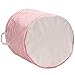 Sea Team 19.7 Inches Large Sized Waterproof Coating Ramie Cotton Fabric Folding Laundry Hamper Bucket Cylindric Burlap Canvas Storage Basket (19.7