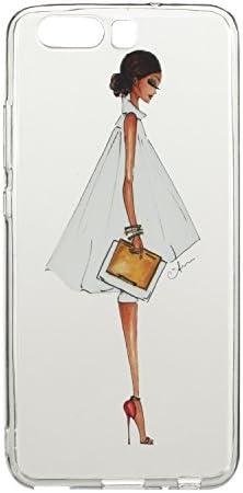 Caseceo Soft TPU Rubber Silicone Cover for HUAWEI P10 (Side Face Girl)