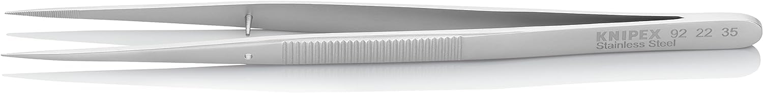 KNIPEX 92 22 35 Precision Tweezers with Centering pin Pointed Shape 155 mm