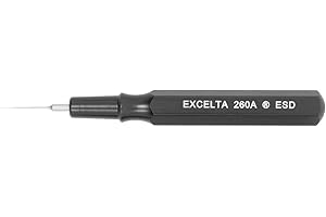 Excelta Mini Spatula Oiler, ESD Safe, Conductive Aluminum Handle, Ideal for Precise Application of Epoxies & Lubricants, 2.5" Length, Fine 0.010" Tip, Black, Professional
