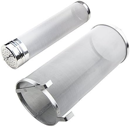 2PCS Hop Spider 300 Micron Mesh Stainless Steel Hop Filter Strainer for Home Beer Brewing Kettle Including 3x12in Dry Hop Filter and 6x14in Spider