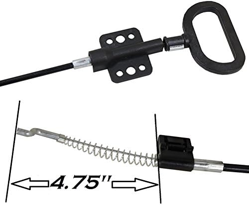 Black Recliner Handle Replacement with Cable, D-ring Parachute Shaped Handle, with Exposed Cable Length:4.75", Total Cable Length:34.7"