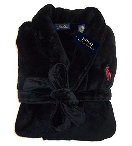 image for Polo Ralph Lauren Microfiber Plush Long Sleeve Shawl Collar Robe Polo 