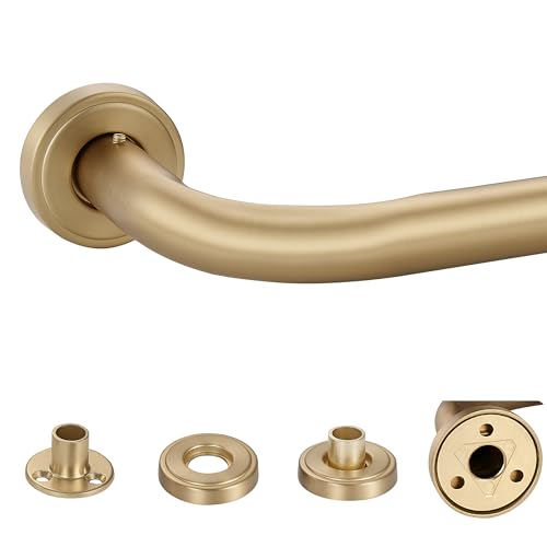 Goldene Gardinenstange – 71–122 Cm Verstellbar, Raumverdunkelung, Metall, Mattes Finish