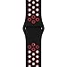 OULUOQI for Apple Watch Band 38mm, Soft Silicon Replacement Band for Apple Watch Series 3/2/1, nike+, Sport, Edition, S/M Size ( Black / Red )