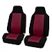 FH Group Car Seat Covers Front Set Cloth -Car Seat Cover for Bucket Seat 1 Piece SeatCover,Universal Fit Car Seat Cover,Washable Car SeatCover,Automotive Seat Covers for SUV,Sedan,Van Burgundy
