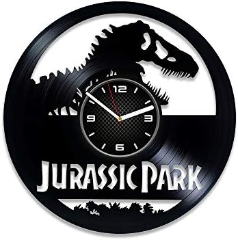 Jurassic World Vinyl Record Wall Clock Jurassic Park Vinyl Clock Jurassic Park Clock Jurassic Park Wall Clock Large 12 inch Clock Gift for Man Birthday Gift LP Clock Jurassic World Gift
