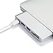 USB C Hub, Etpark USB C Aluminum Adapter 3.1 with Type C Charging Port, Card Reader, 2 USB 3.0 Ports for MacBook Pro 2015/2016, Google Chromebook 2016/2017 and more USB C Devices (Silver)