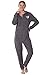 PajamaGram Women's Fleece Hooded Onesie Pajamas