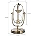 Modern Decorative 12-Inch Brass-Tone Metal Rotating Hourglass Sand Timer