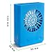 Powshop Portable Necklace Multi-functional Rechargeable Mini Fan 3 Speeds Personal Cooling Fan with 18650 Li-ion Battery & USB Charging & String for Outdoors/Travel/Office (Blue)