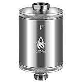 Al-Mg Metal Shower Filter with 10-Stage Replaceable Filter Cartridge, Shower Water Filter Removes Chlorine, Heavy Metals, Impurities and Absorbs Bad Smells, Work with Any Shower Head & Handheld Shower