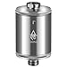 Al-Mg Metal Shower Filter with 10-Stage Replaceable Filter Cartridge, Shower Water Filter Removes Chlorine, Heavy Metals, Impurities and Absorbs Bad Smells, Work with Any Shower Head & Handheld Shower