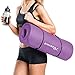 REEHUT 1/2-Inch Extra Thick High Density NBR Exercise Yoga Mat for Pilates, Fitness & Workout w/Carrying Strap (Purple)