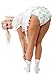 ABDL Supply White Baby Doll Dress - Peek-A-Boo Diaper Dress