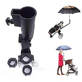 QIYAT Universal Umbrella Holder, 15mm 25mm 30mm Optional Handle Connector Sizes for Golf Cart, Bike, Baby Strollerï¼ŒFishing Beach Chair, Wheelchair with Round Frames Size: 15mm - 58mm