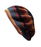 Tam Beret Hat Earthtone Hand Made Knit Slouchy Dreadlock Inspirit Arts Cap