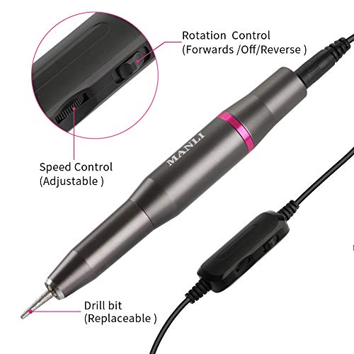 Portable Electric Nail Drill,11 in 1 Machine Professional 20000 RPM Manicure Pedicure Nail File Drill Kit Set for Acrylic, Gel Nails, Manicure Pedicure Polishing Shape Tools Design for Home Salon Use