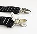 Men Y-Style Shirt Stays Stirrup Adjustable Elastic Garters Strap Non-slip Clamps (Black)