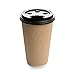 50-CT Disposable Black Lid for Coffee and Tea Cups - Fits 8-OZ, 12-OZ and 16-OZ Cups: Perfect for Coffee Shops, Juice Shops, and Restaurant Takeout - Recyclable Polystyrene Cup Lid - Restaurantware