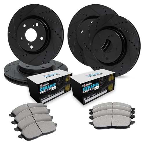 R1 Concepts Front and Rear Brake Kit Fits 2018-2023 Lexus LS500, LS500h| Euro C…
