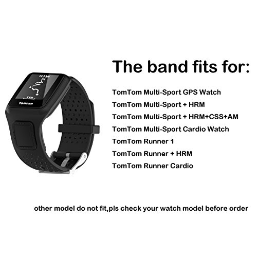 MOTONG Replacement Band For TomTom - MOTONG Silicone Repalcement Band For TomTom Multi-Sport GPS Watch,TomTom Multi-Sport + HRM,TomTom Multi-Sport Cardio Watch And More (Silicone Sky Blue)