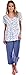 Pink Lady Women's Cotton Knit Floral Top and Capri 2 Piece Pajama Set