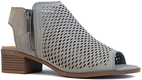 comfortable peep toe booties