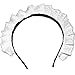 MAYSONG Women's Maid Cosplay Hair Hoop Gothic Headband white