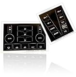 VW Touareg Steering Wheel Button - A/C Button Repair Kit Combo Pack - Fits 2004 -2009 Models Dealer Grade Overlay Vinyl Decals