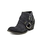 Free People Tortuga Womens Size 8 Black Animal Print Leather Fashion Ankle Boots