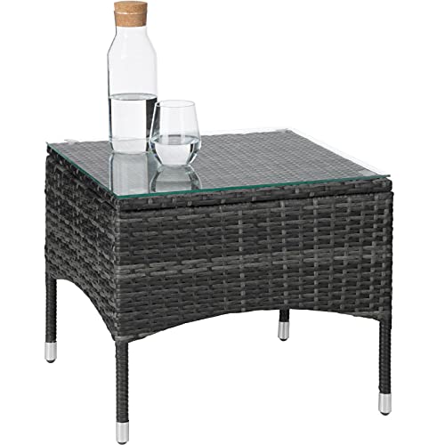 Yeer Stahl Poly Rattan Sitzgruppe Rattanmöbel Gartenset Gartenmöbel Essgruppe grau – Bild 6